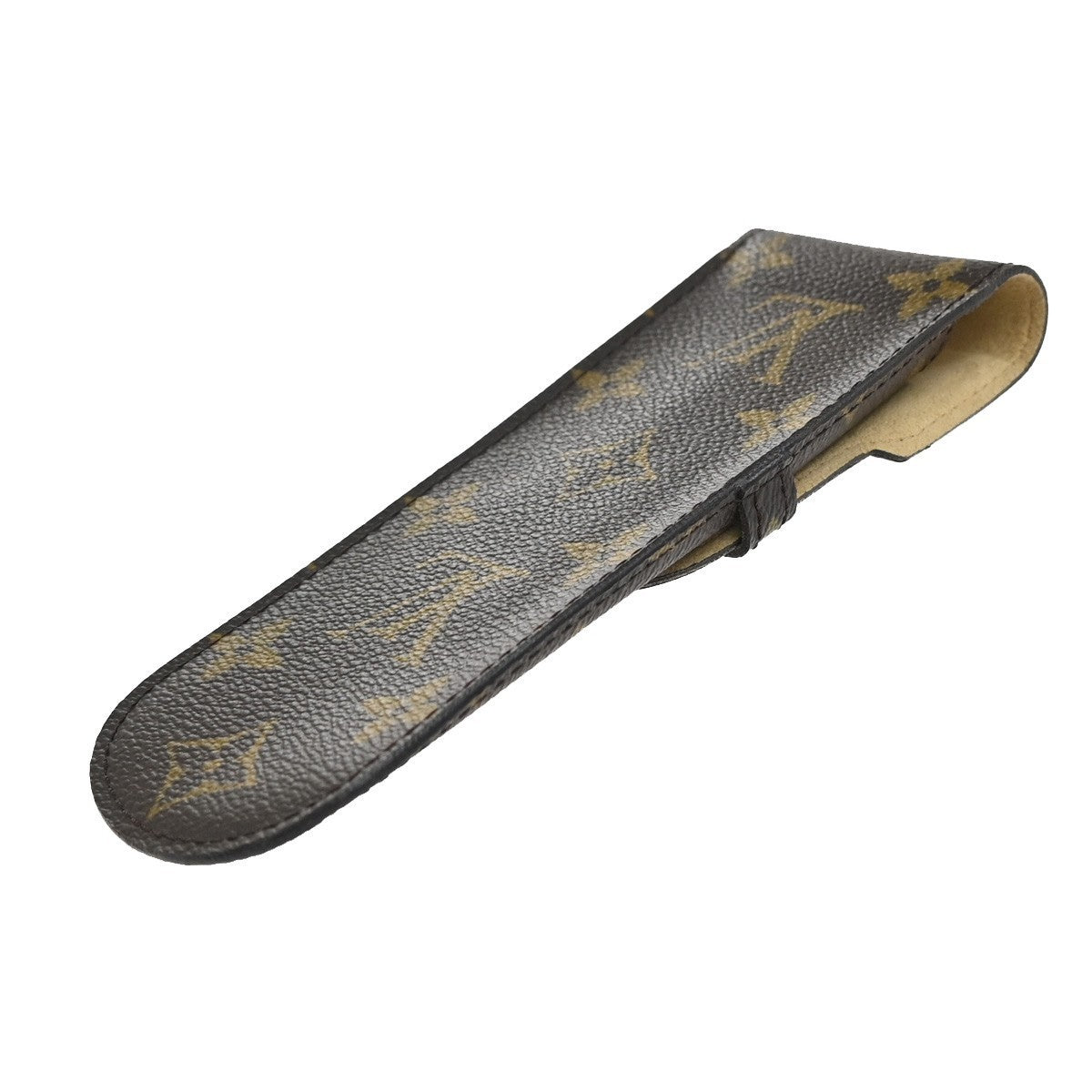 LOUIS VUITTON Etui Stylo Pen Case Monogram Leather Brown Spain M62990 67KP254