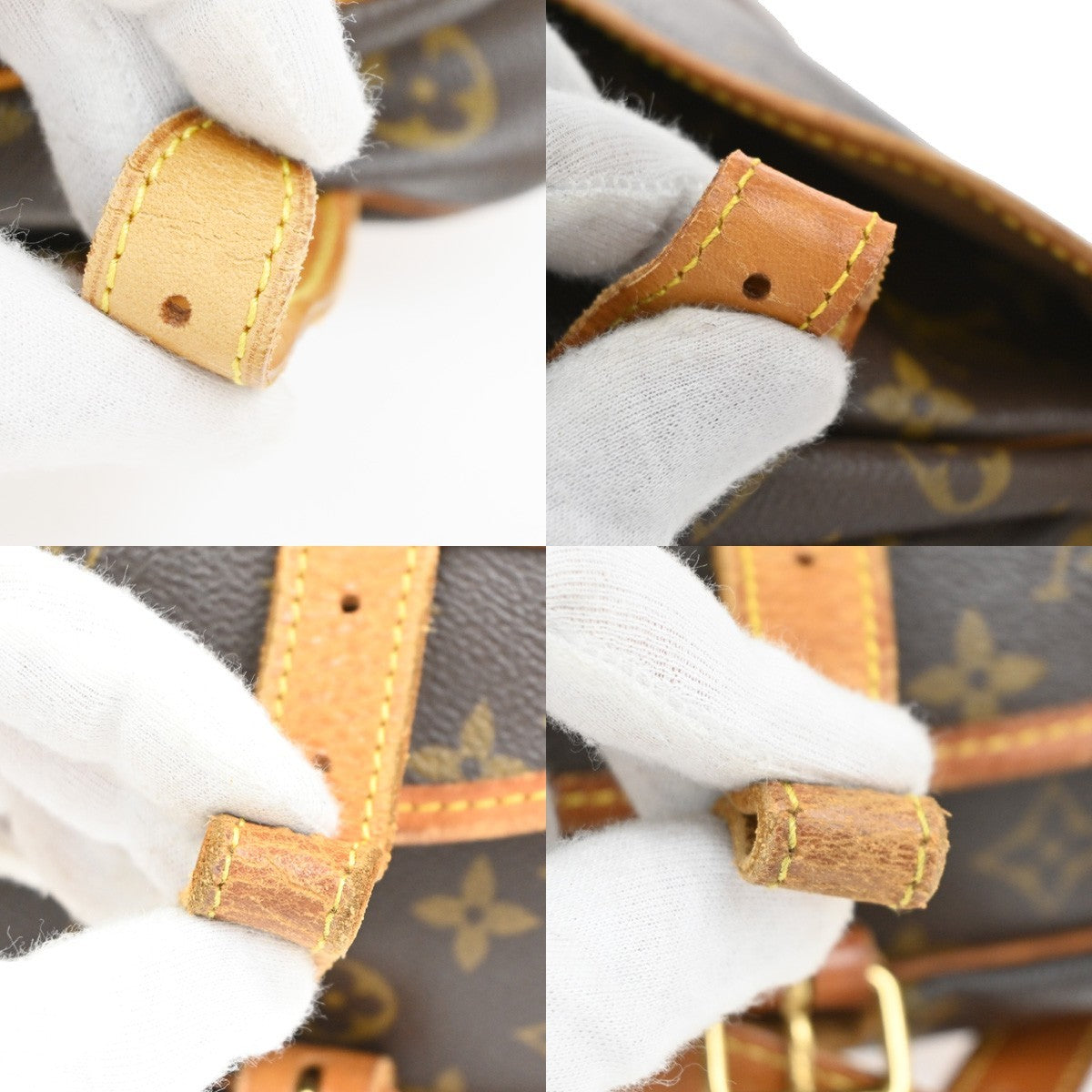 LOUIS VUITTON Logo Saumur 30 Shoulder Bag Monogram Leather BN M42256 30CA946