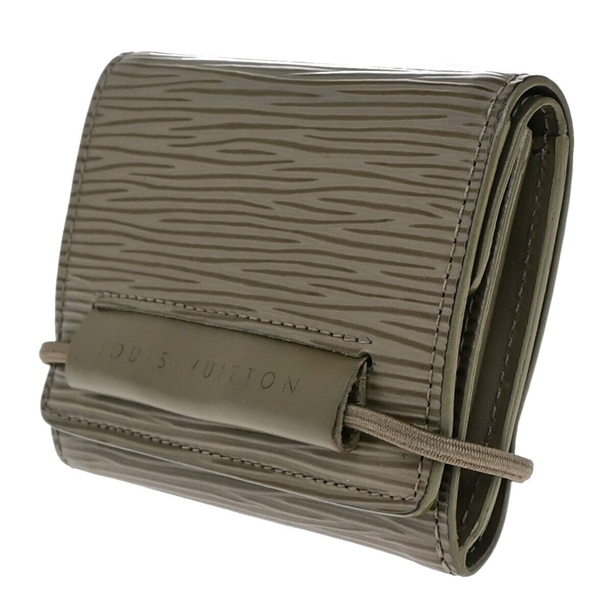 LOUIS VUITTON Porte Monnaie Elastic Wallet Epi Leather Pepper M6366C 01EB268