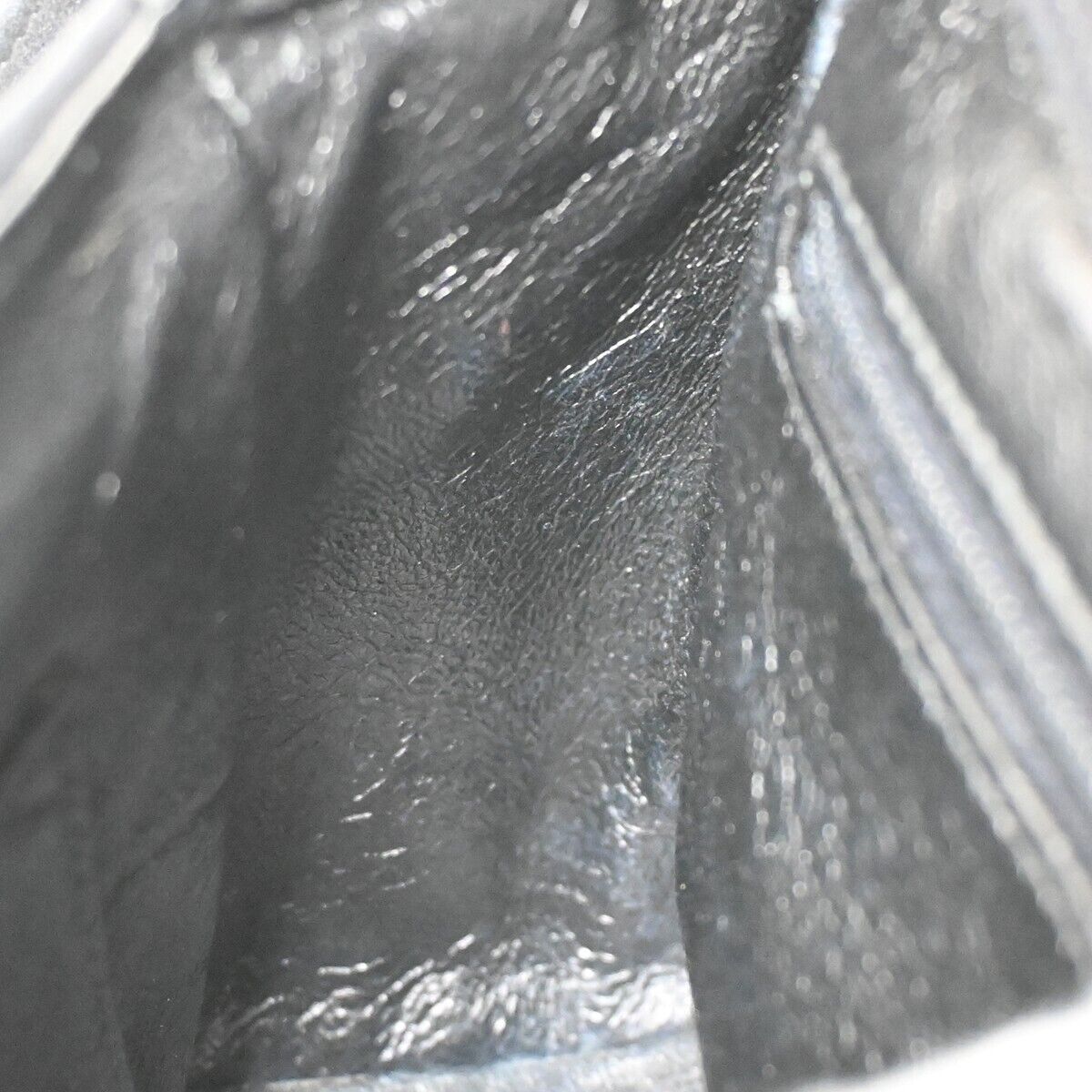 CHANEL CC Logo Mini Matelasse Shoulder Bag Suede Leather Black Gold 691HB551