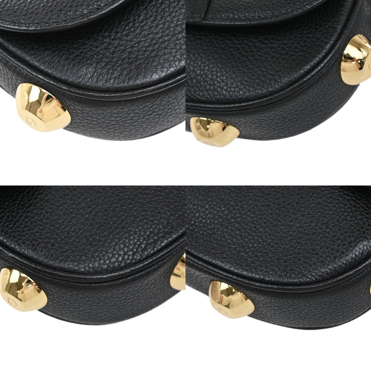 SALVATORE FERRAGAMO Gram Mini 2Way Shoulder Bum Bag Leather Black GHW 87EE569