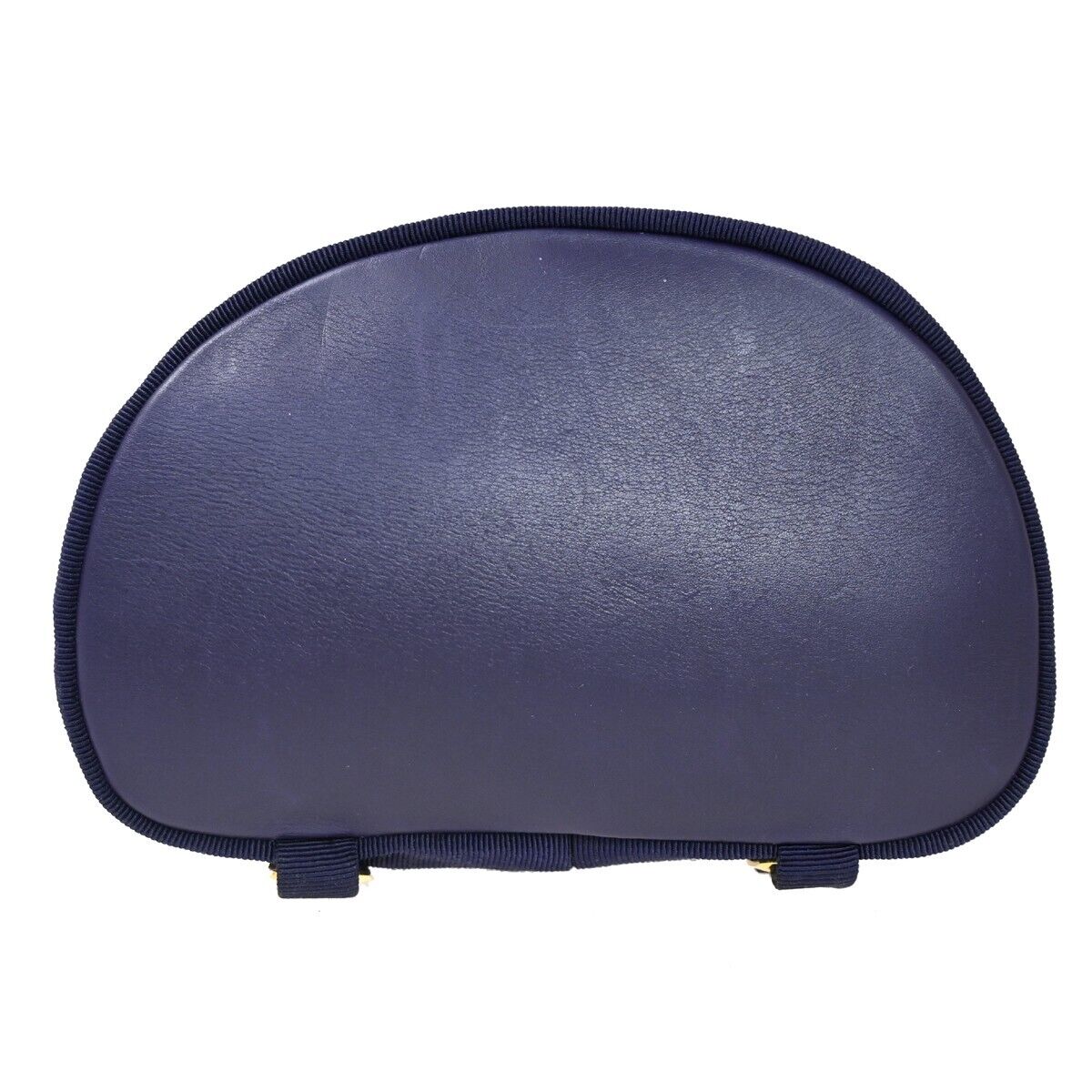 SALVATORE FERRAGAMO Vara Chain Bag Backpack Canvas Leather Navy Blue 63HB588