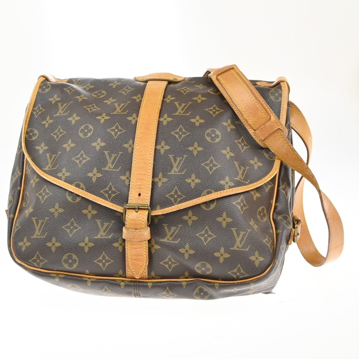 LOUIS VUITTON Saumur 35 Shoulder Bag Monogram Leather BN France M42254 82EG372