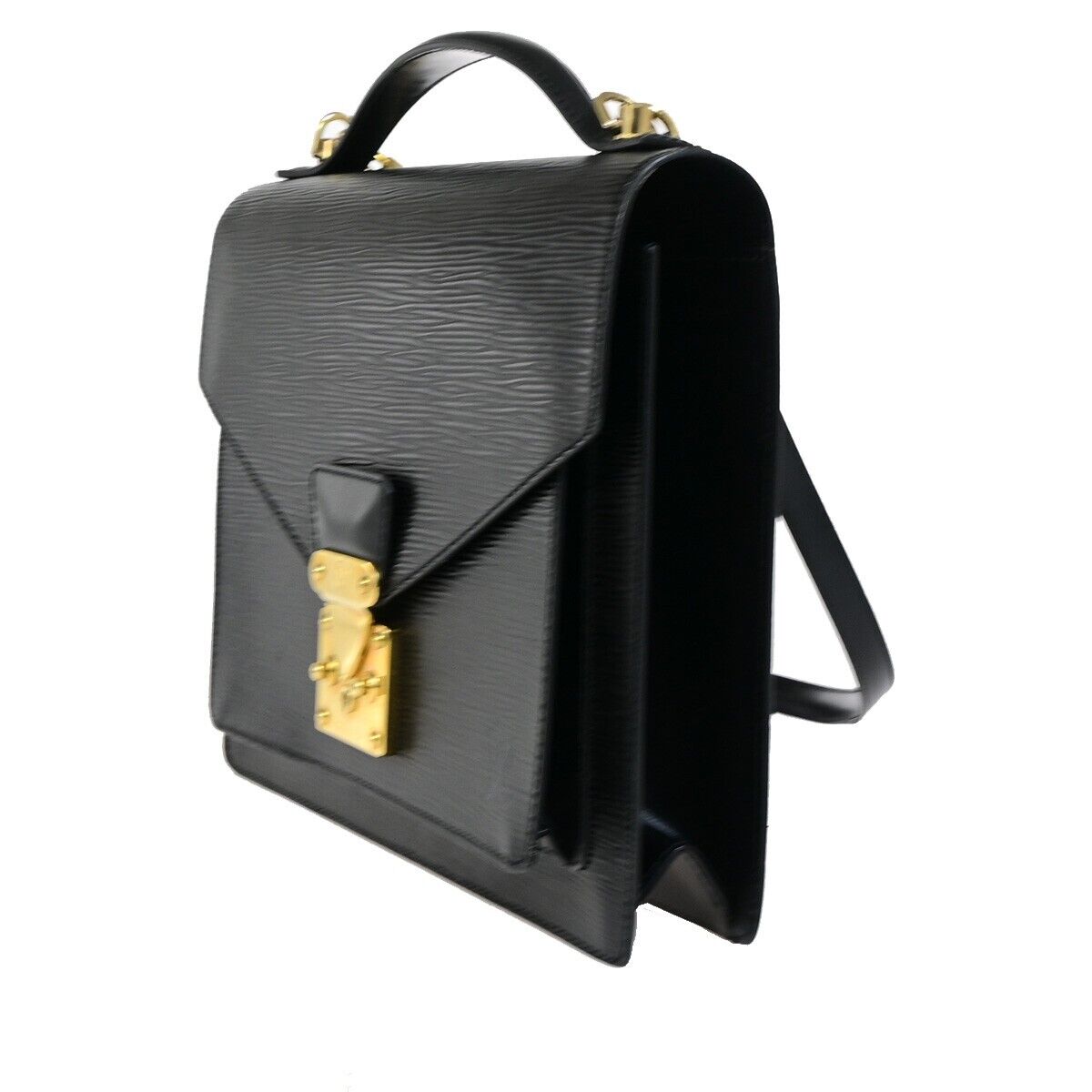 LOUIS VUITTON Monceau 2Way Shoulder Hand Bag Epi Leather Black M52122 10EB344