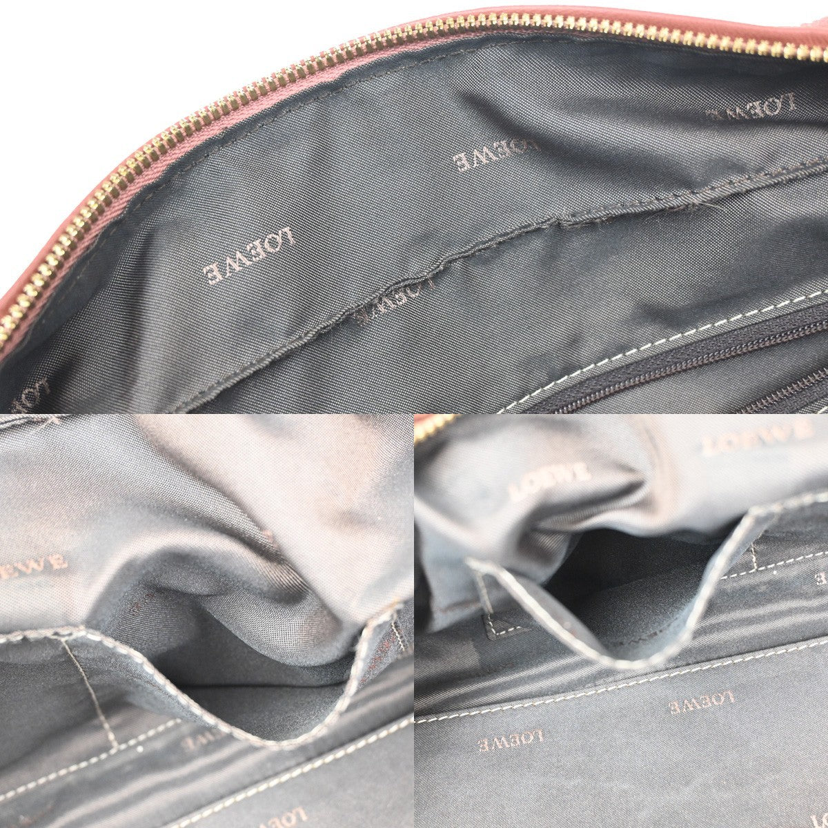 LOEWE Logo Anagram Amazona Hand Bag Leather Pink GHW Spain 92CA337