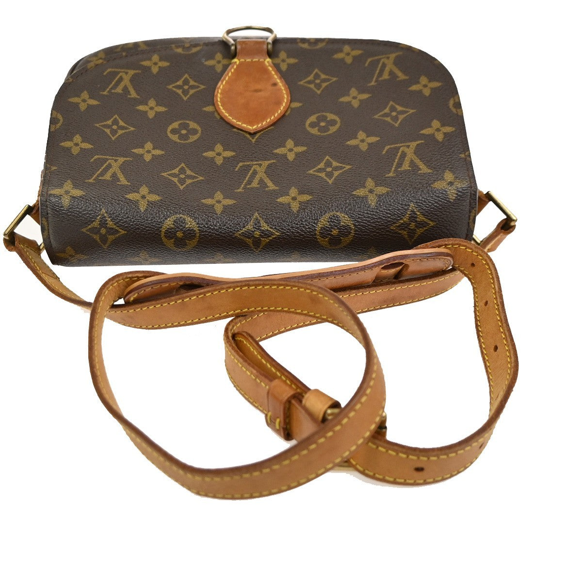 LOUIS VUITTON Saint Cloud GM Shoulder Bag Monogram Leather Brown M51242 34CA715