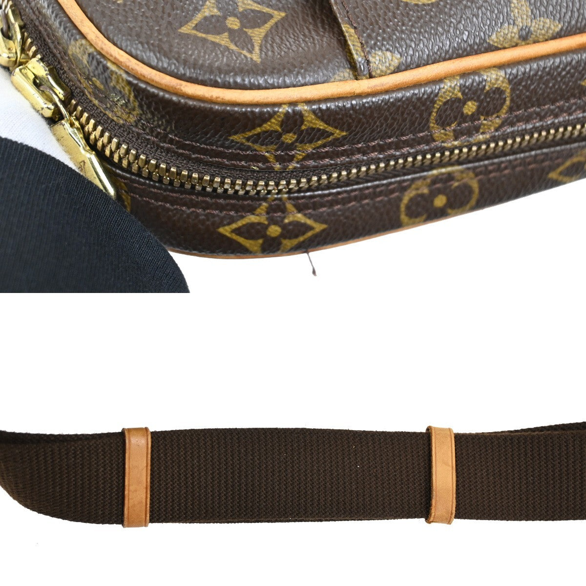 LOUIS VUITTON Pochette Gange Shoulder Bag Monogram Brown Spain M51870 28RF394