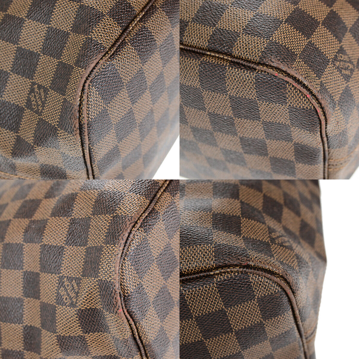 LOUIS VUITTON Neverfull MM Shoulder Tote Bag Damier Leather BN N51105 601YF656