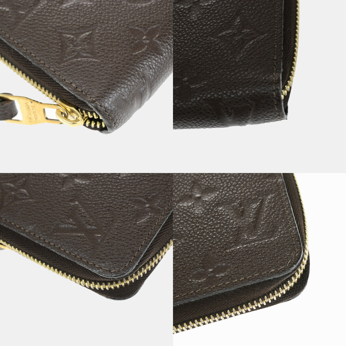 LOUIS VUITTON Zippy Wallet Monogram Empreinte Leather Terre M60548 10YF096