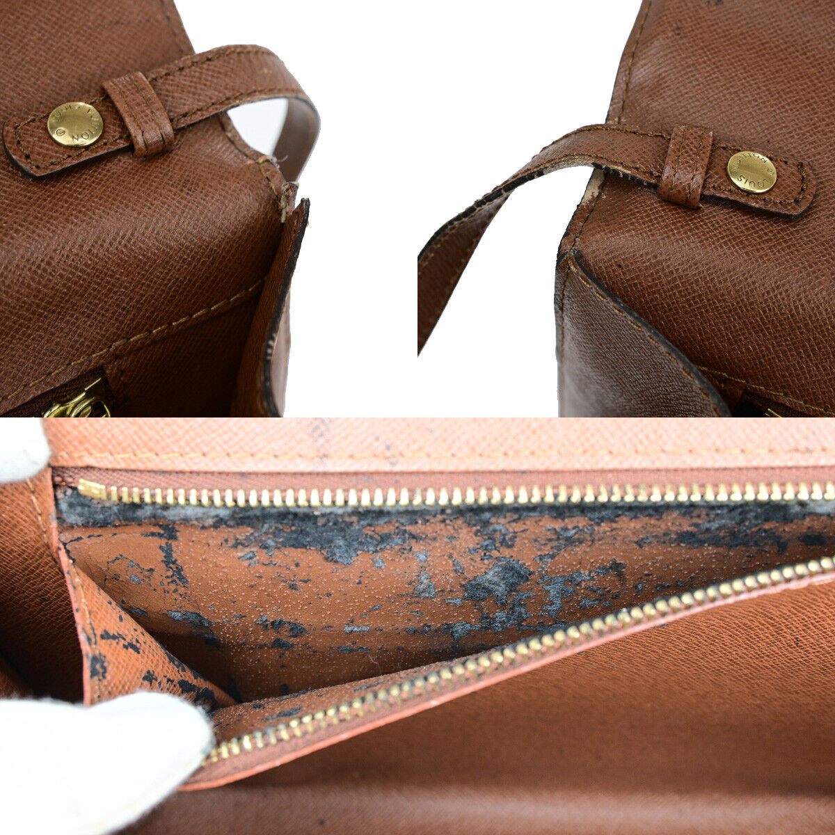 LOUIS VUITTON Bordeaux 2Way Shoulder Clutch Bag Monogram Leather M51797 64YF197