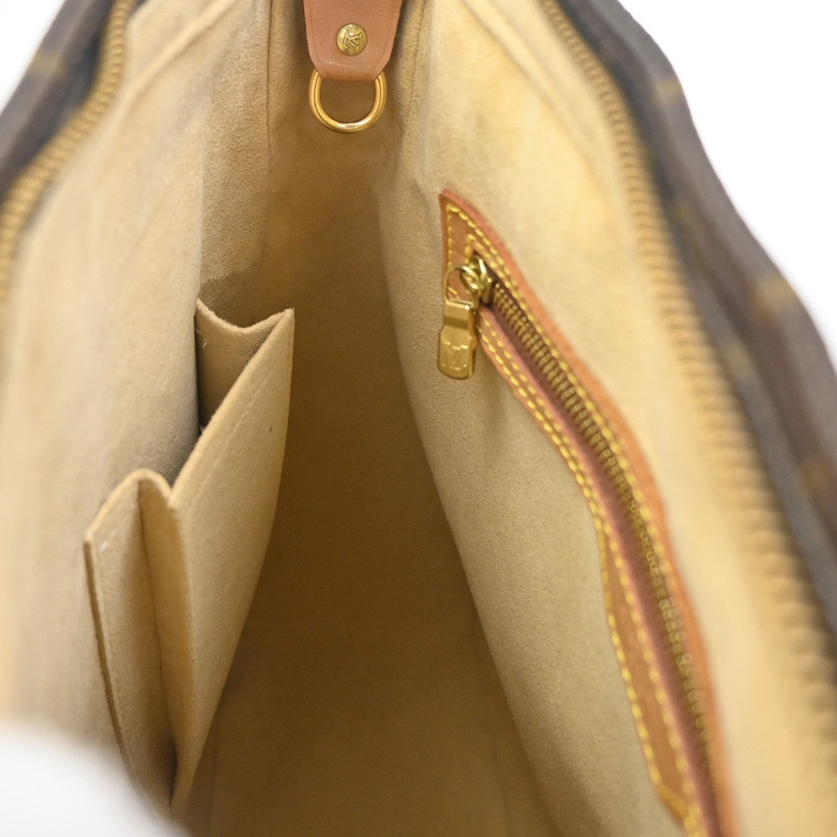 LOUIS VUITTON Logo Looping GM Shoulder Bag Monogram Leather Brown M51145 11CA656