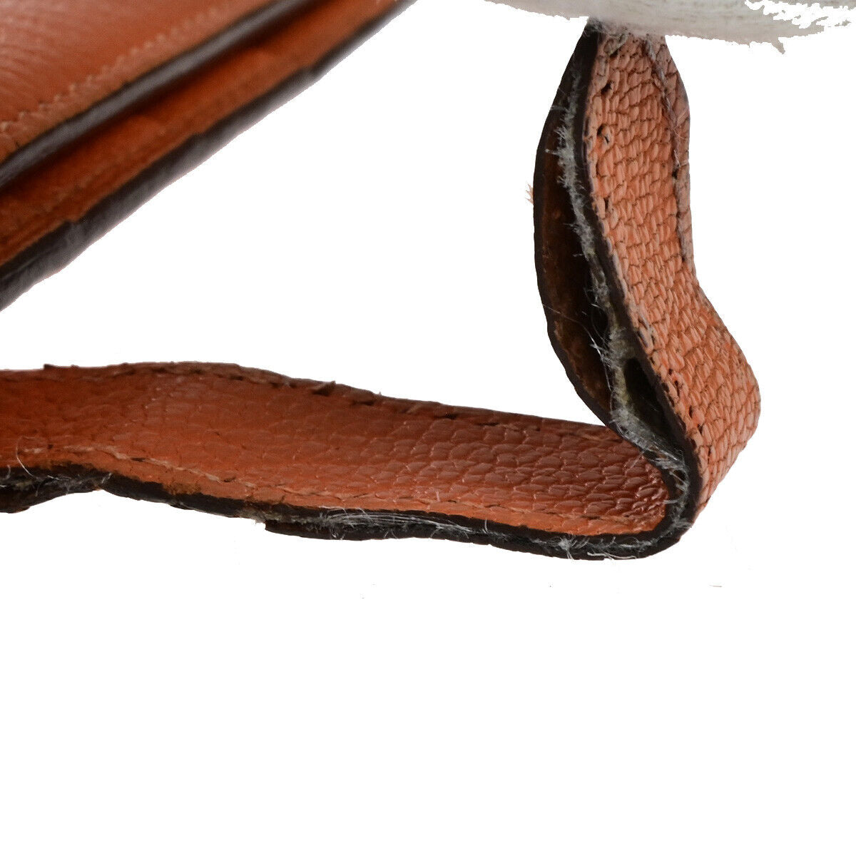 HERMES Bearn Long Bifold Wallet Chevre Mysore Goatskin Leather Orange 69YG766