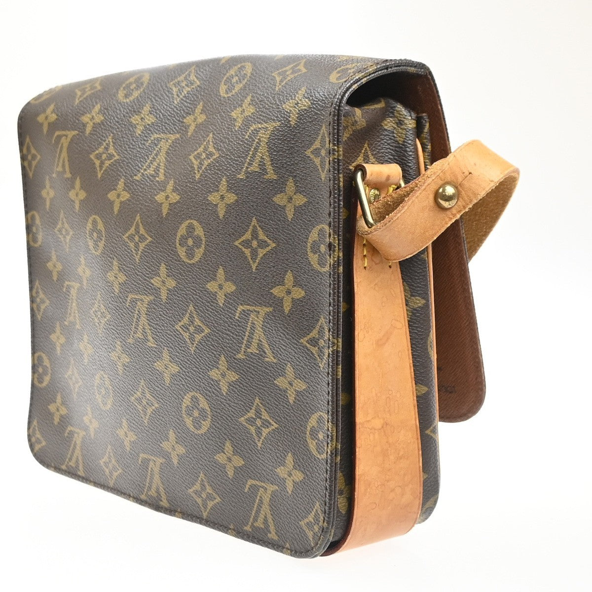 LOUIS VUITTON Cartouchiere GM Shoulder Bag Monogram Leather Brown M51252 88KC813