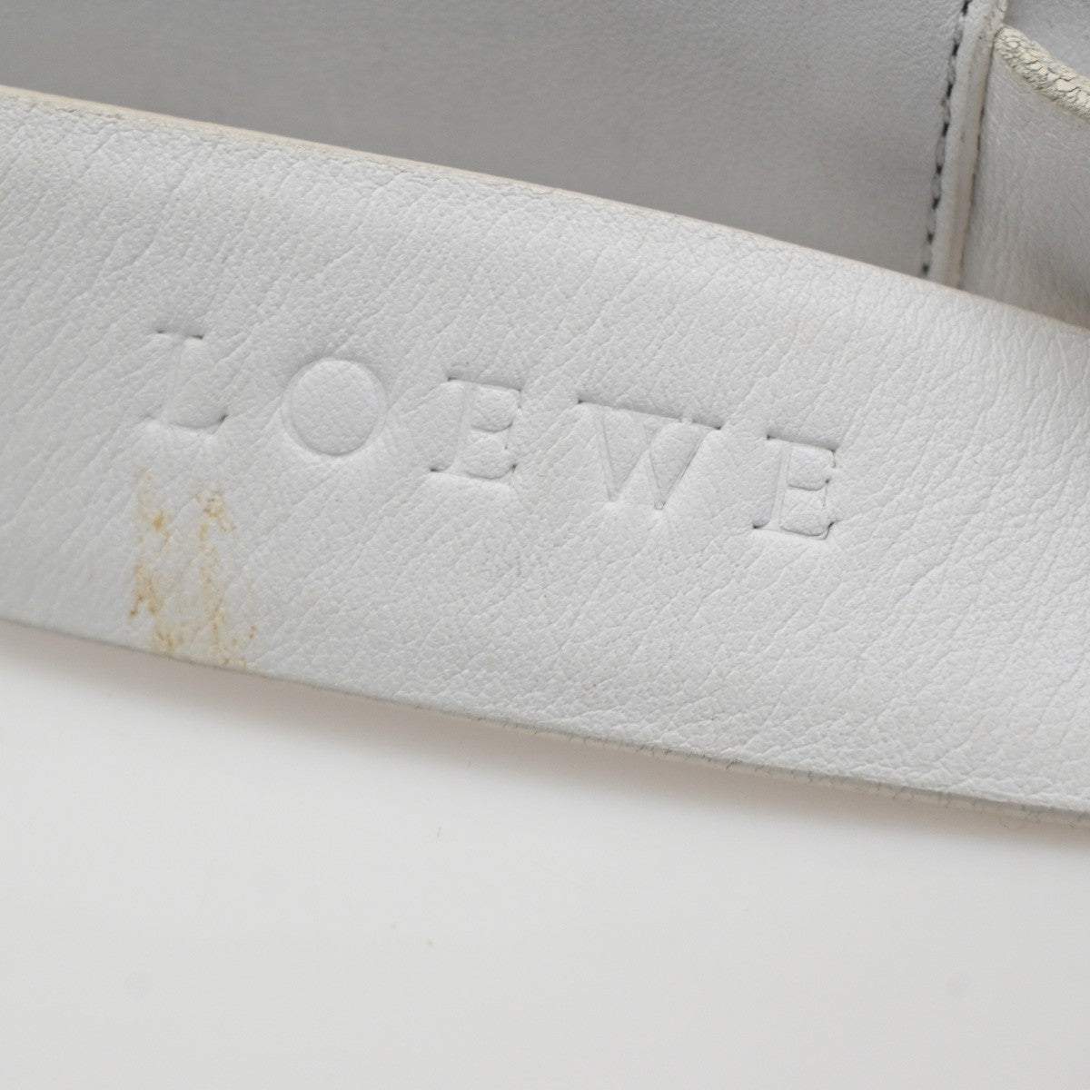 LOEWE Logo Repeat Anagram Mini Shoulder Bag Nylon Leather Black  White 38KB684