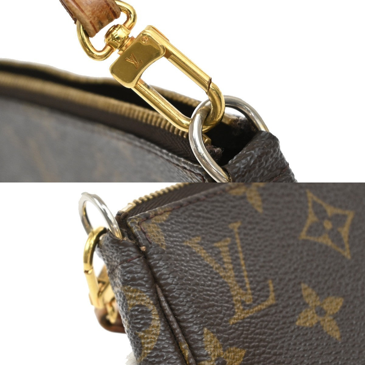 LOUIS VUITTON Pochette Accessoires Hand Bag Monogram Leather BN M51980 38EF857
