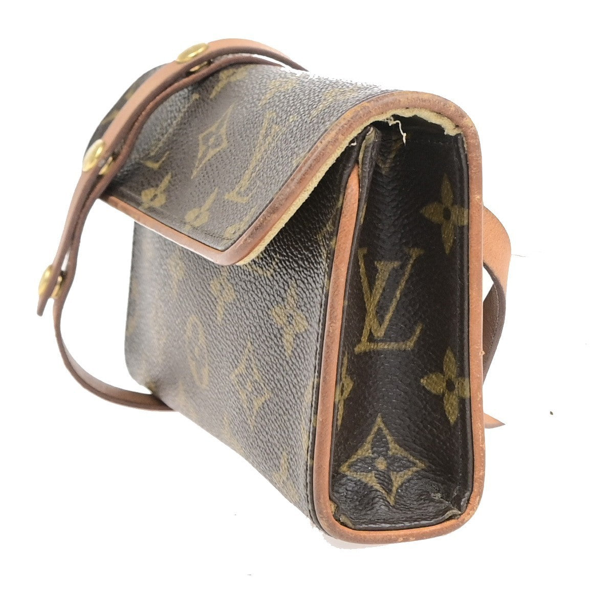 LOUIS VUITTON Pochette Florentine Bum Bag Monogram Leather Brown M51855 33PA133