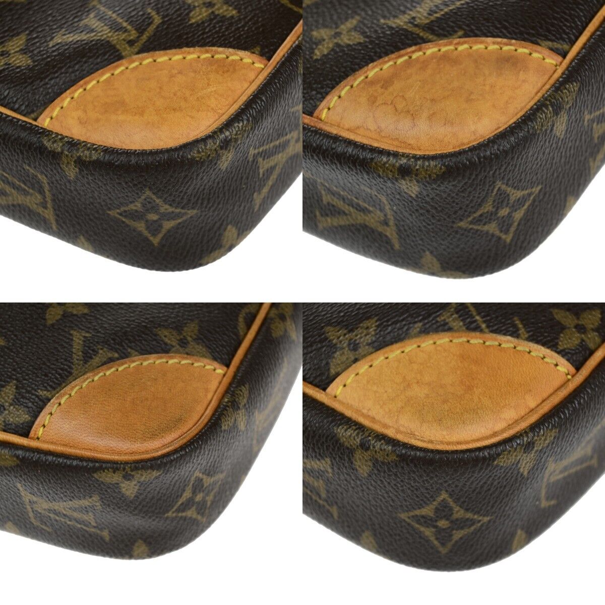LOUIS VUITTON Danube Shoulder Bag Monogram Leather Brown France M45266 85EC525