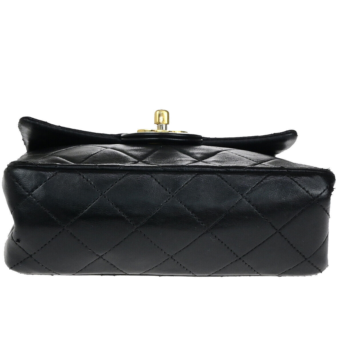 CHANEL CC Mini Matelasse Chain Shoulder Bag Leather Black GHW Vintage 691RK762