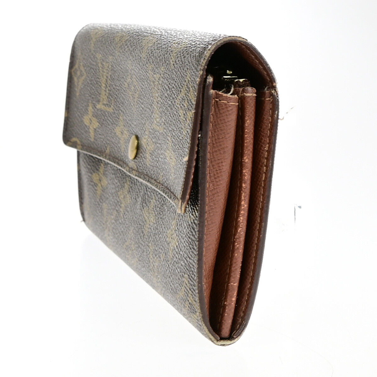 LOUIS VUITTON Porte Monnaie Credit Long Wallet Monogram Leather M61725 09YE961