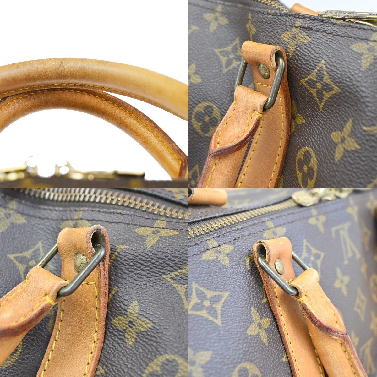LOUIS VUITTON Keepall 60 Travel Hand Bag Monogram Leather Brown M41422 75CA806
