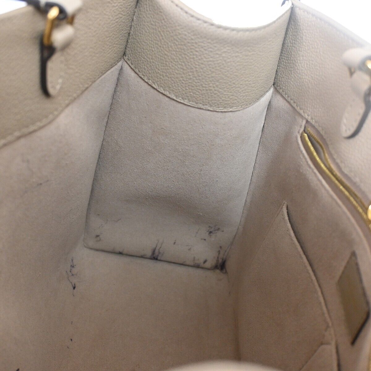 LOUIS VUITTON Onthego MM 2Way Hand Bag Monogram Empreinte Beige M45607 386RC815