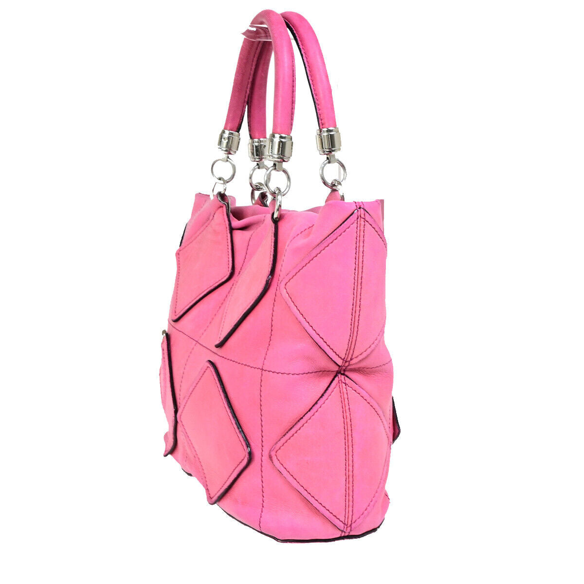 SALVATORE FERRAGAMO Gancini Hand Tote Bag Leather Pink SHW Italy 02SJ337