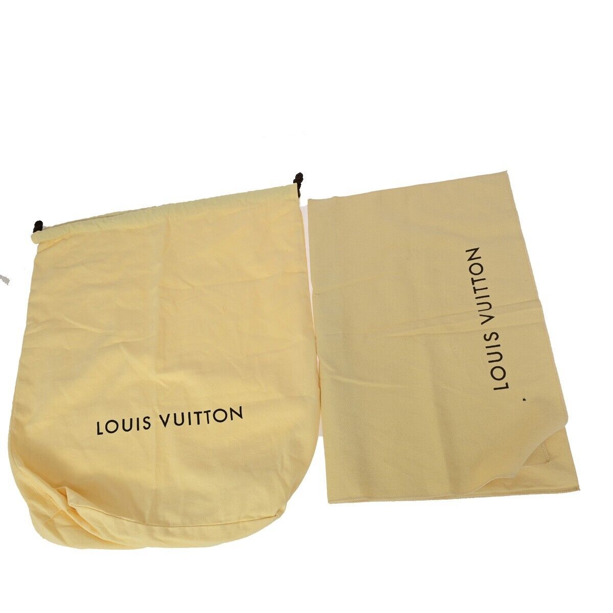 LOUIS VUITTON Logo 10 Set Dust Bag Drawstring Canvas Cotton Beige Brown 09FA768