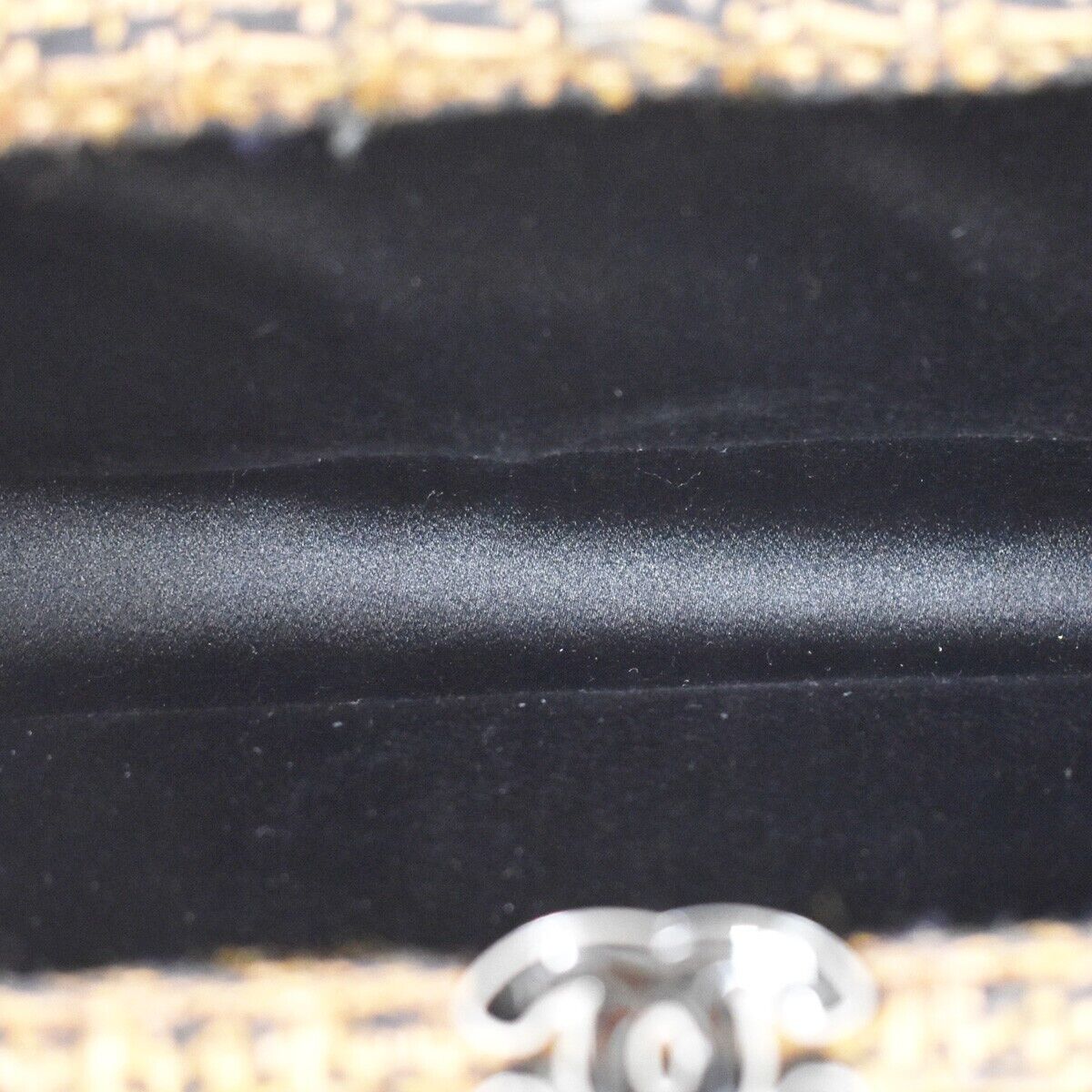 CHANEL CC Logo 2Way Chain Shoulder Clutch Bag Fur Wool Leather Brown 683LC294