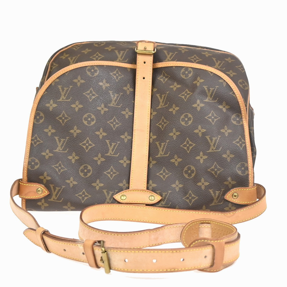 LOUIS VUITTON Saumur 35 Shoulder Bag Monogram Leather BN France M42254 77TA599