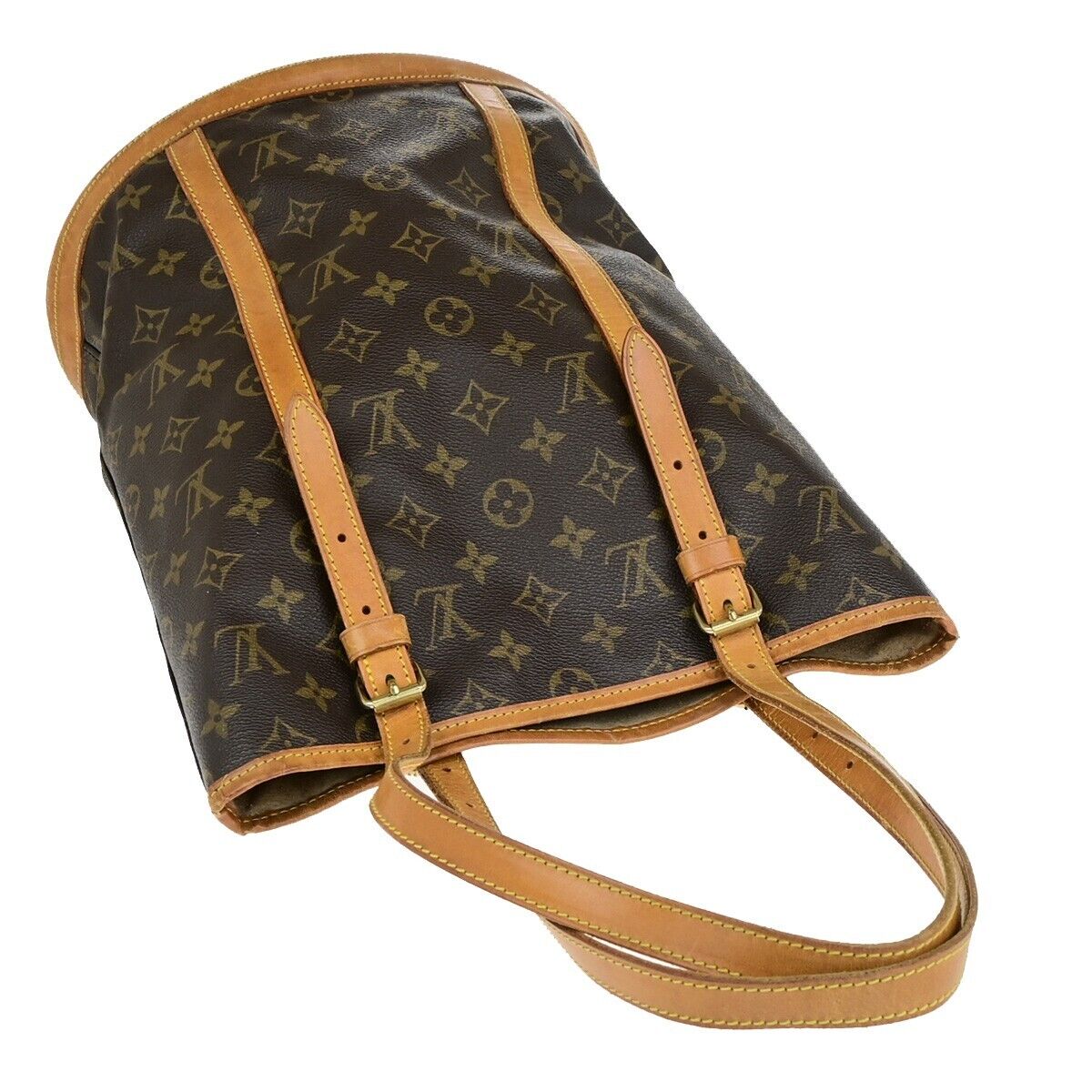 LOUIS VUITTON BUCKET GM Shoulder Tote Bag Monogram Leather Brown M42236 36ED121