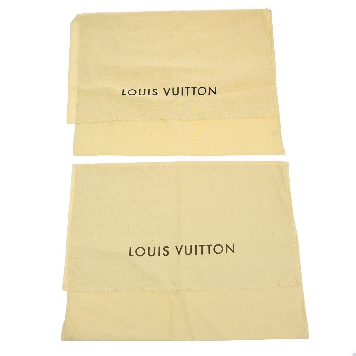 LOUIS VUITTON Logo 10 Set Dust Bag Drawstring Canvas Cotton Beige Brown 09KC415