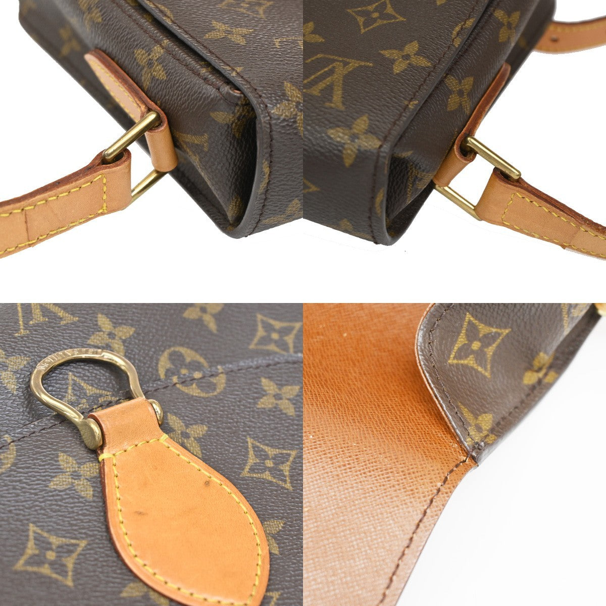 LOUIS VUITTON Saint Cloud GM Shoulder Bag Monogram Leather Brown M51242 76CA606