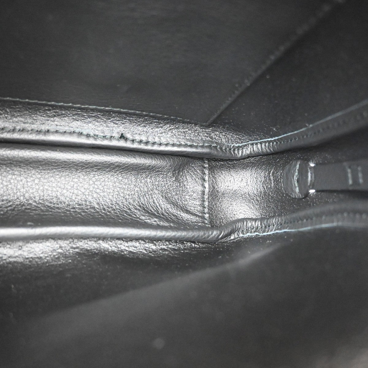 BALENCIAGA Logo Mini Shoulder Bag Hand Bag Leather Black Italy 77RF487