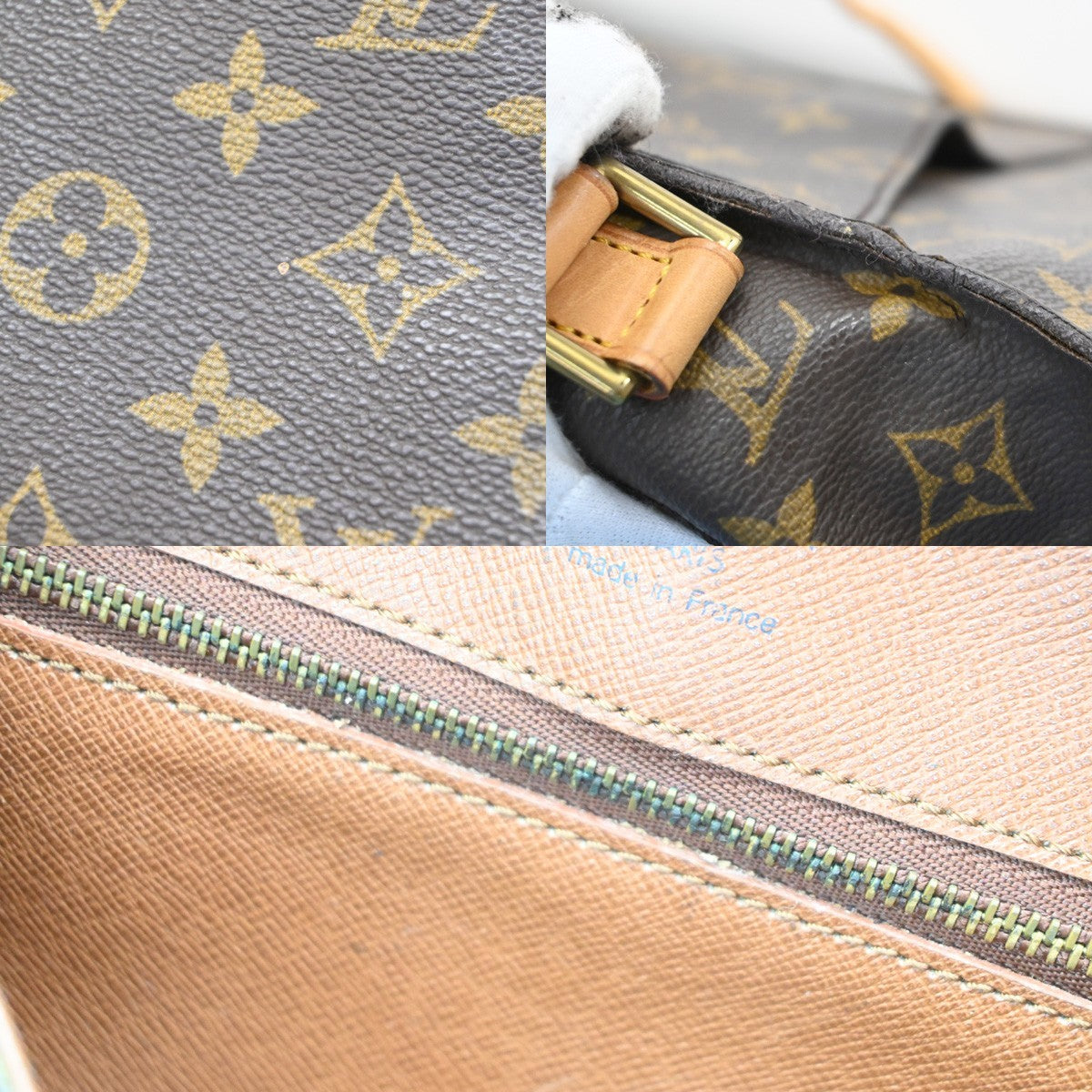 LOUIS VUITTON Saint Cloud GM Shoulder Bag Monogram Leather Brown M51242 35PA073