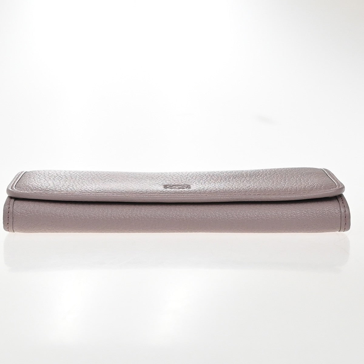 LOEWE Logo Anagram Bifold Long Wallet Leather Pink SHW 64KP387