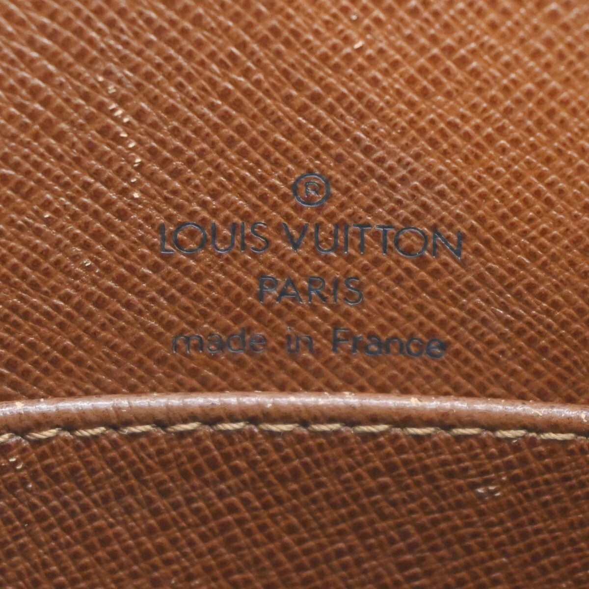 LOUIS VUITTON Logo Drouot Shoulder Bag Monogram Leather Brown M51290 99KB521