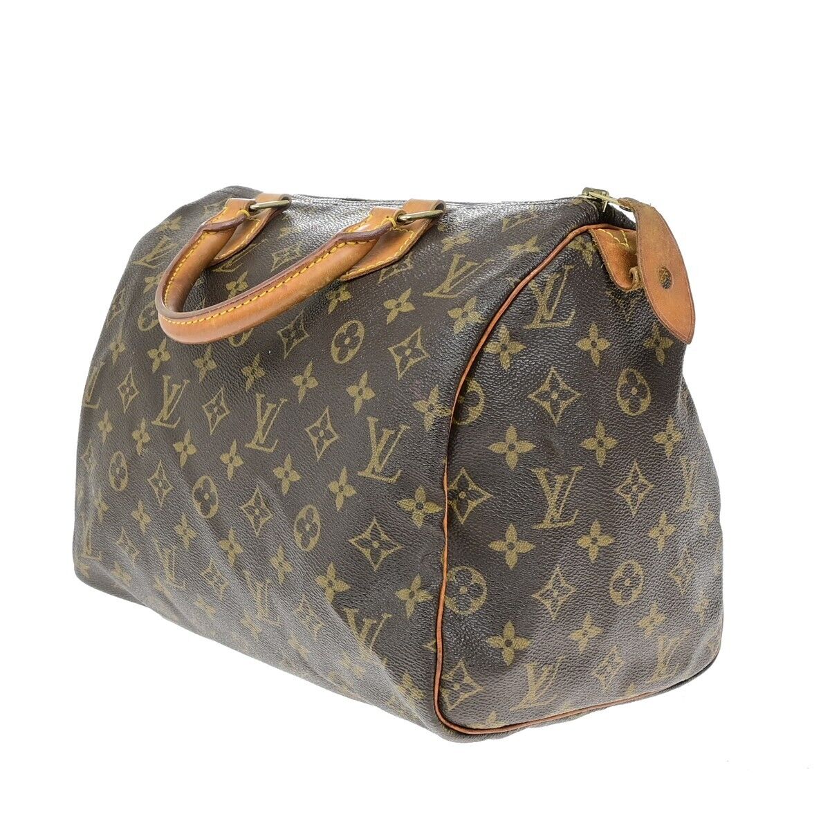 LOUIS VUITTON Speedy 30 Travel Hand Bag Monogram Leather Brown M41526 84EE032