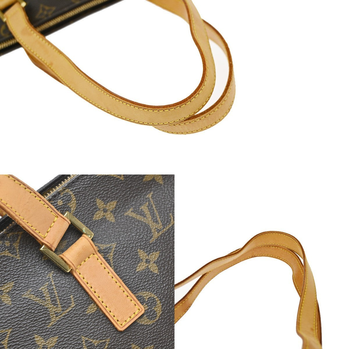 LOUIS VUITTON Cabas Piano Shoulder Bag Monogram Leather Brown M51148 82KP450