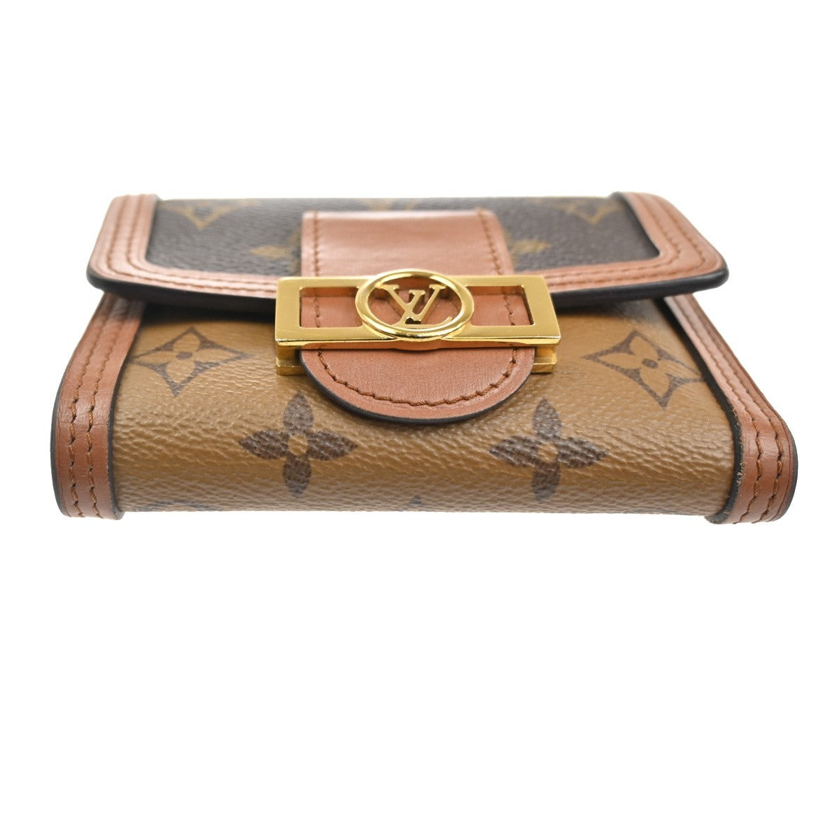 LOUIS VUITTON Dauphine Compact Wallet Monogram Reverse Leather M68725 83CA637