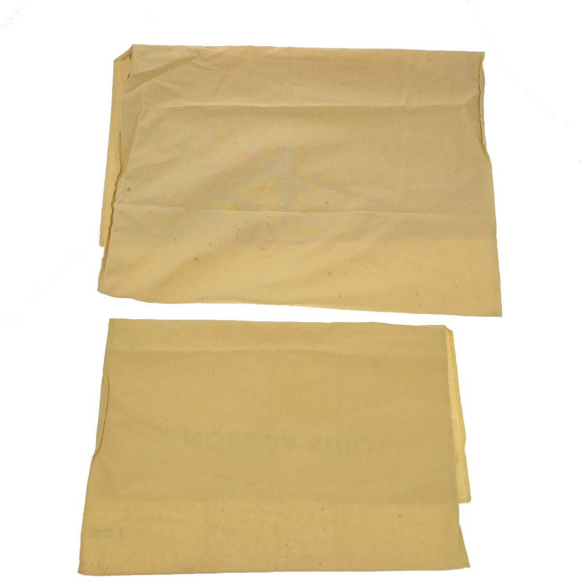 LOUIS VUITTON Logo 10 Set Dust Bag Drawstring Canvas Cotton Beige Brown 09FB554