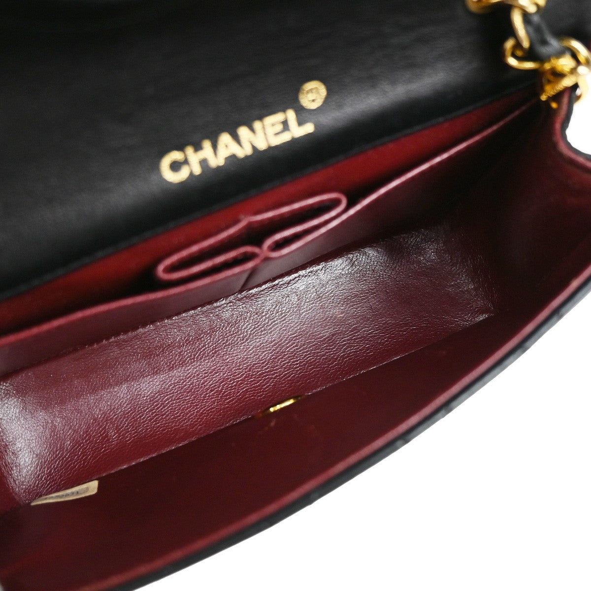 CHANEL CC Mini Matelasse Chain Shoulder Bag Leather Black GHW Vintage 385RL426