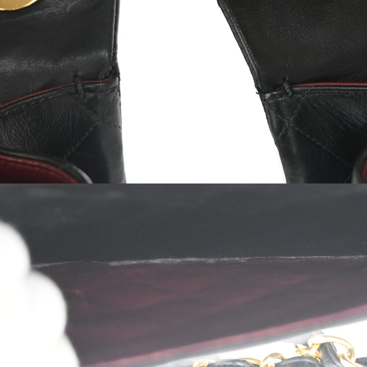 CHANEL CC Maxi Jumbo Matelasse 34 Chain Shoulder Bag Leather Black GHW 859RH997