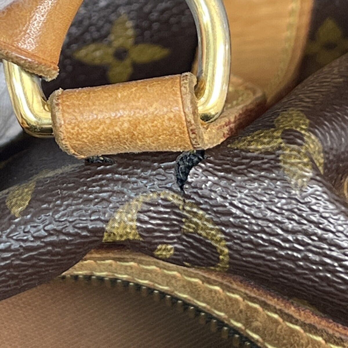 LOUIS VUITTON LV Stresa PM Shoulder Bag Monogram Leather Brown M51186 72SH676