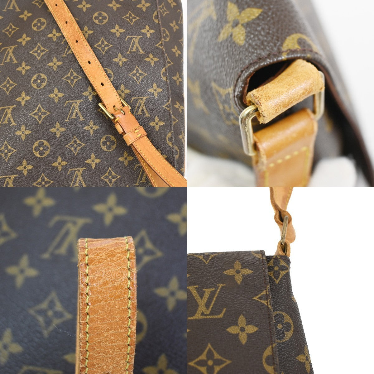 LOUIS VUITTON Musette Shoulder Bag Monogram Leather Brown France M51256 39KC891