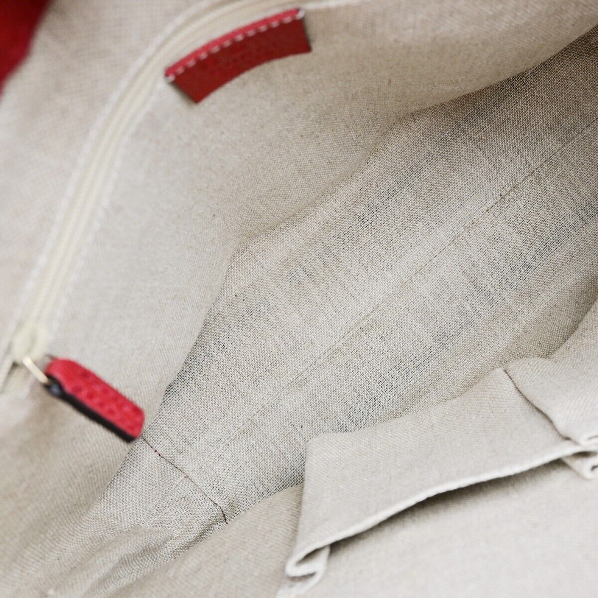 GUCCI GG Interlocking Charm 2Way Shoulder Hand Bag Leather Red GHW 97EC972