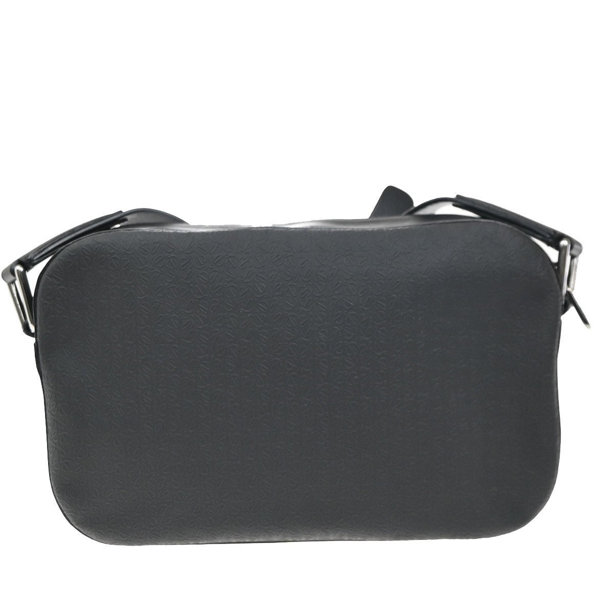 LOEWE Logo Repeat Anagram Crossbody Shoulder Bag PVC Leather Black 32EG246