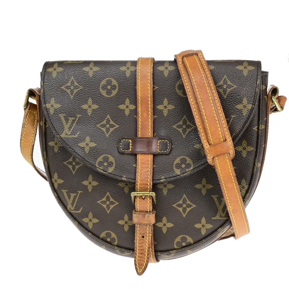 LOUIS VUITTONI Chantilly MM Shoulder Bag Monogram Leather Brown M51233 64EB704