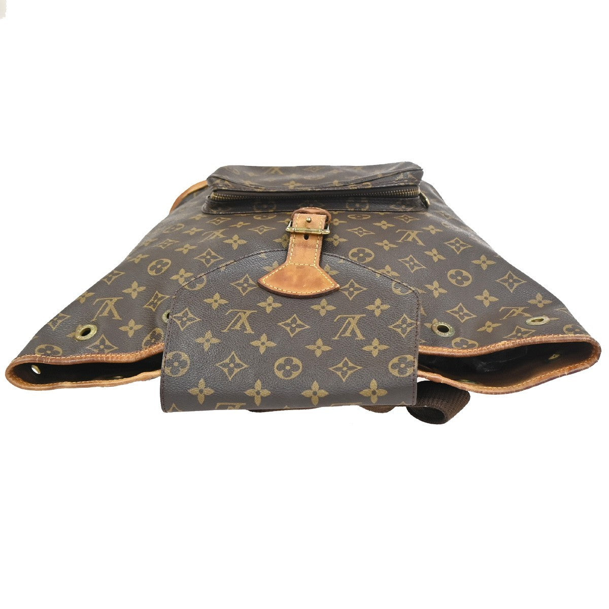 LOUIS VUITTON Montsouris GM Backpack Bag Monogram Leather Brown M51135 64ZA353
