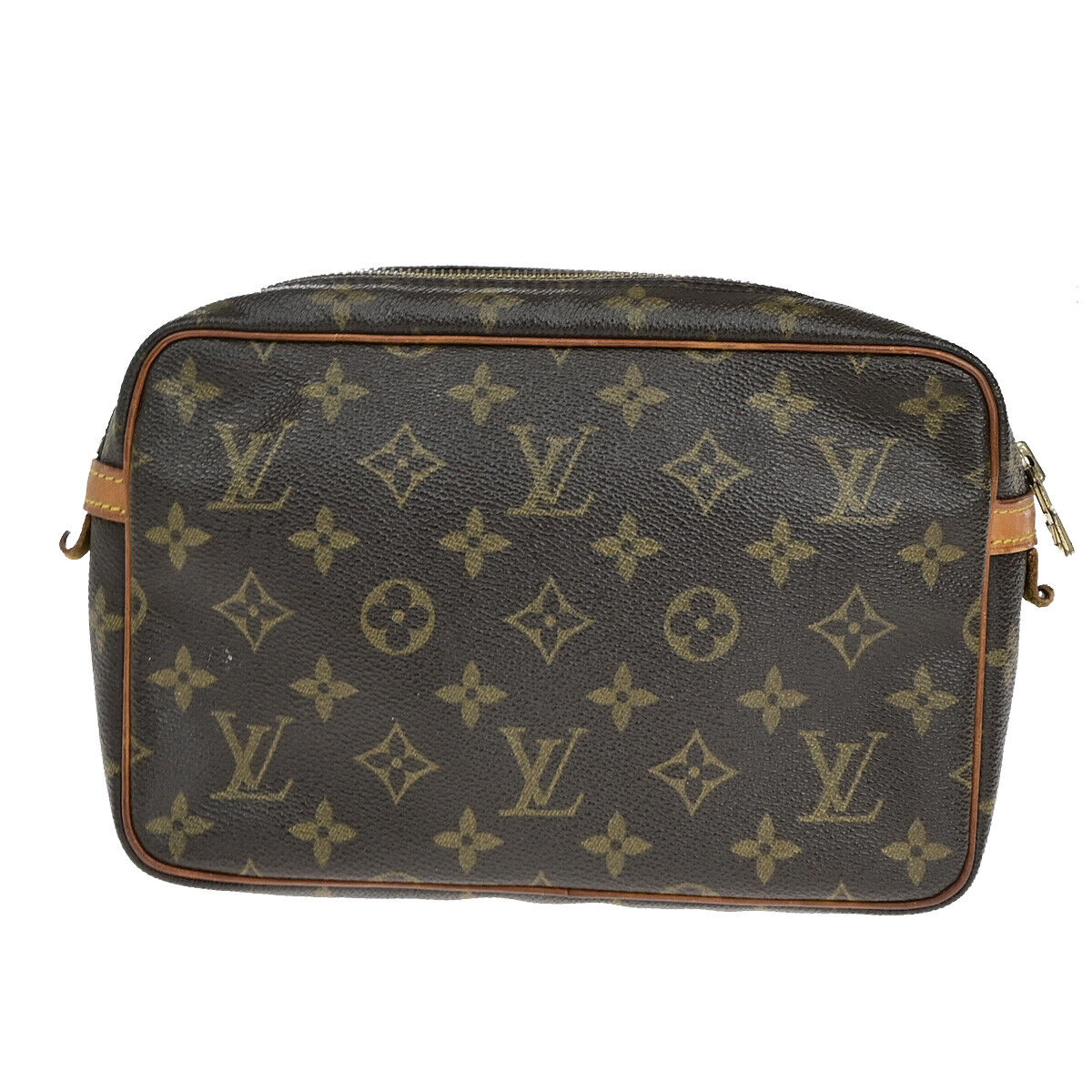 LOUIS VUITTON Compiegne 23 Clutch Hand Bag Monogram Leather Brown M51847 66YF186