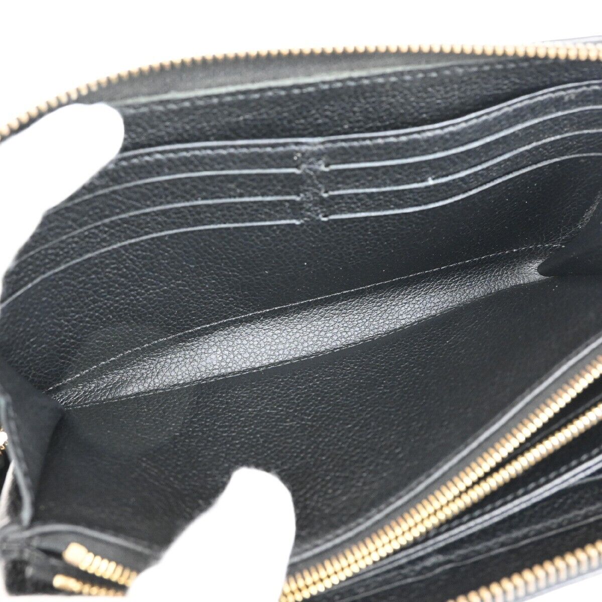 LOUIS VUITTON LV Zippy Long Wallet Monogram Empreinte Balck M93435 32FA522